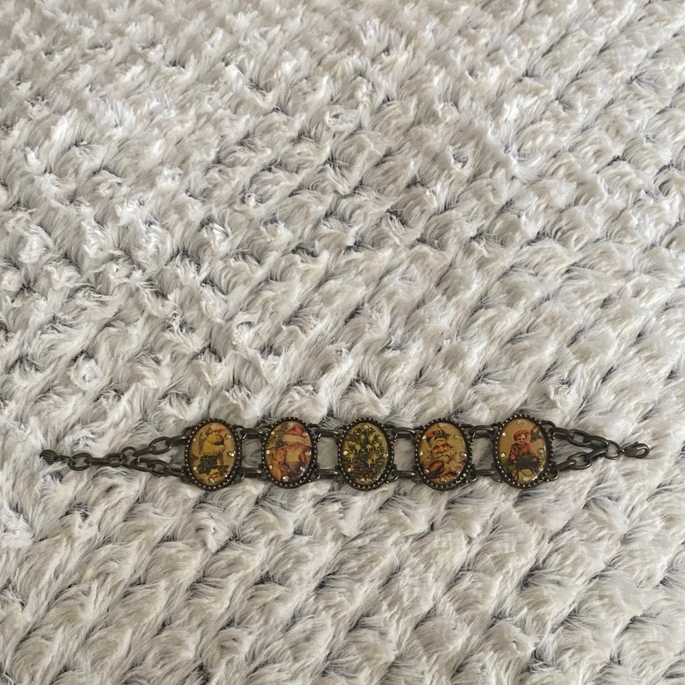 Vintage Christmas Themed Bracelet